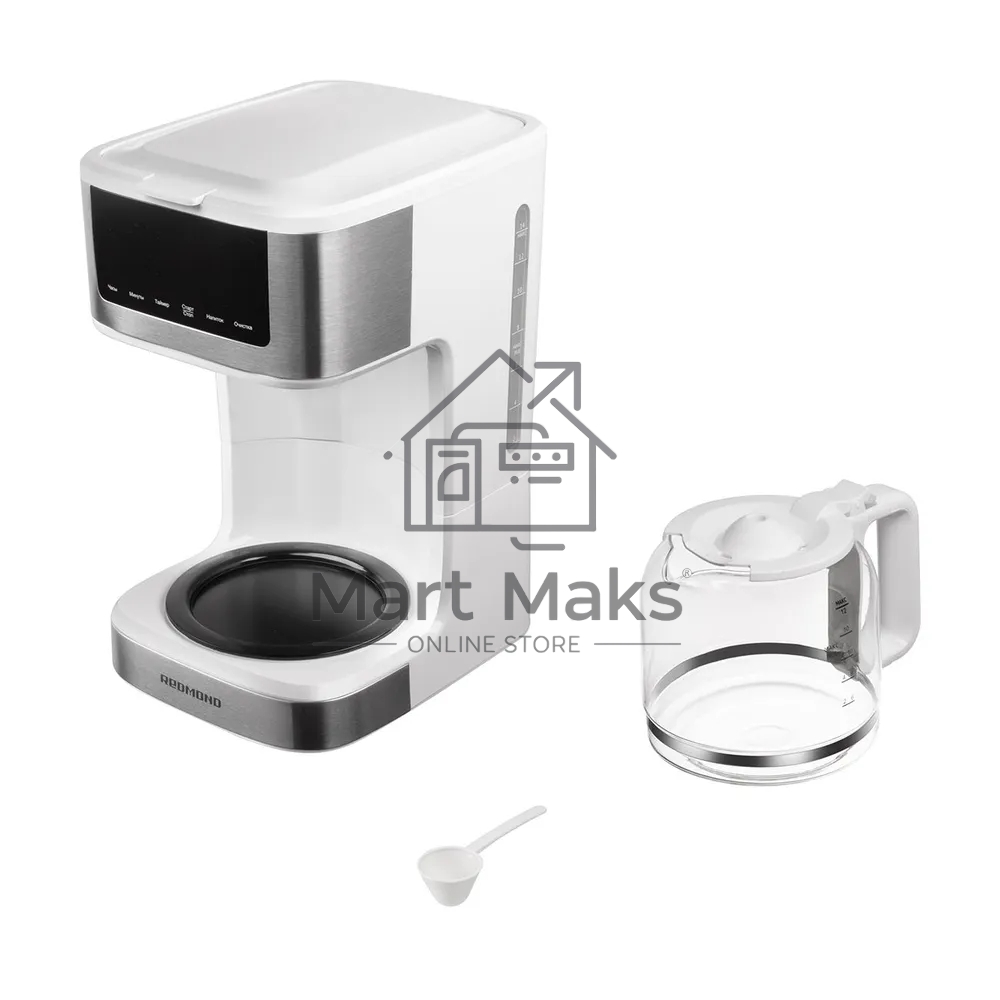 Кофеварка капельная Redmond CM712 белый, исп. кофе - молотый, 1,7 л, 900 Вт