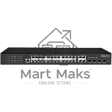 Коммутатор OSNOVO SW-8244/L(400W), 24×1 Гбит/с PoE + 4×1 Гбит/с Комбо (RJ45/SFP), управляемый