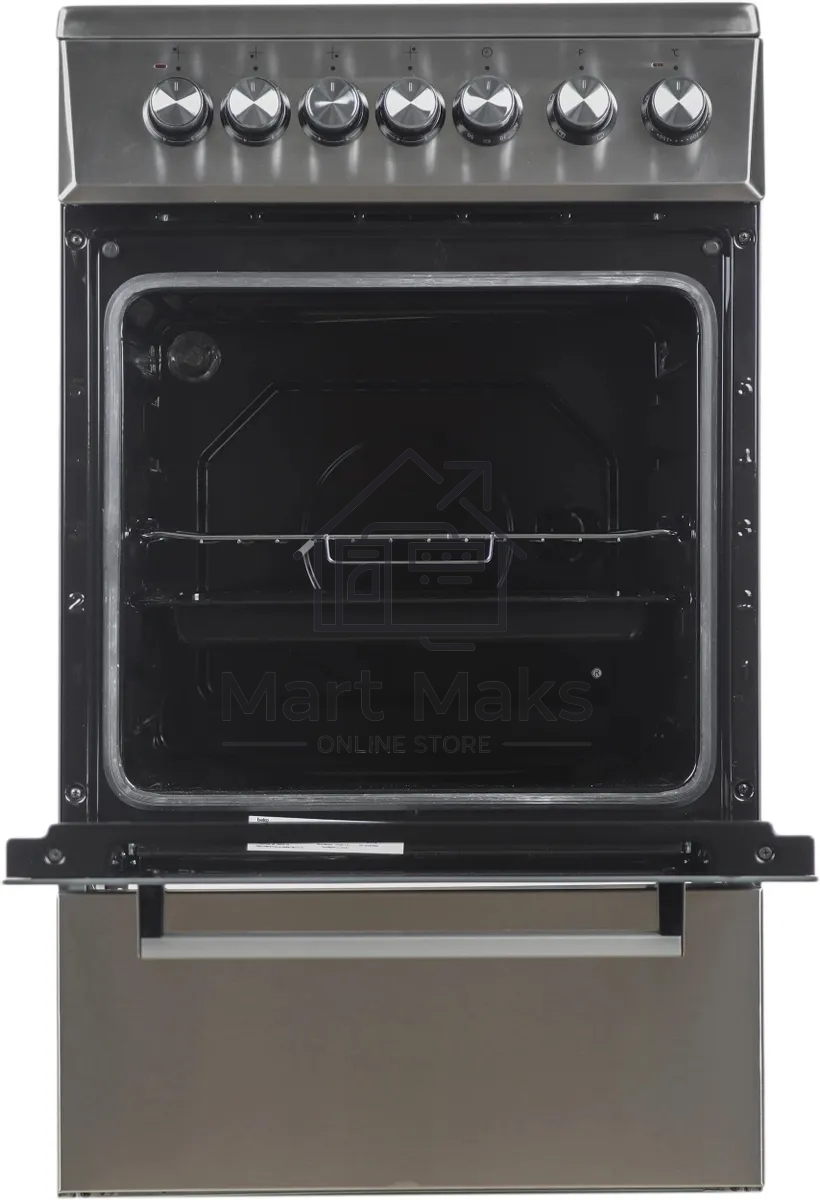 Плита электрическая Beko FSS57100GX серебристый, конфорок 4 шт, духовка 60 л, 50 см x 85 см x 60 см