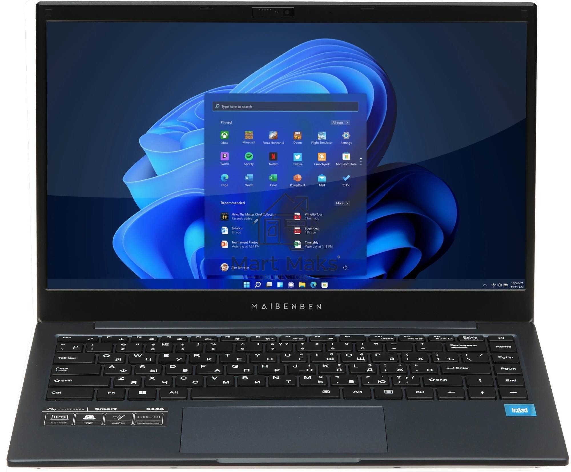 Ноутбук Maibenben Smart S14A-iN10UM темно синий 14
