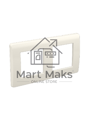 Рамка двухместная DKC Brava 75012W 2+2 модуля, белая