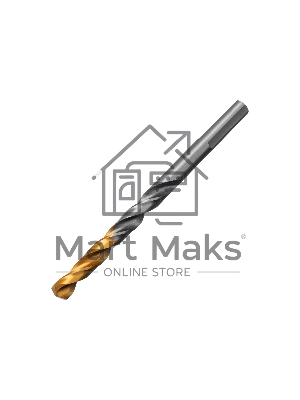 Сверло спиральное по металлу Denzel 6 x 93мм, Р6М5, Golden Tip