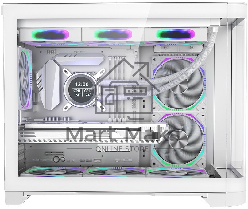 Компьютерный корпус 1STPLAYER UVIEW UV6 белый, mATX