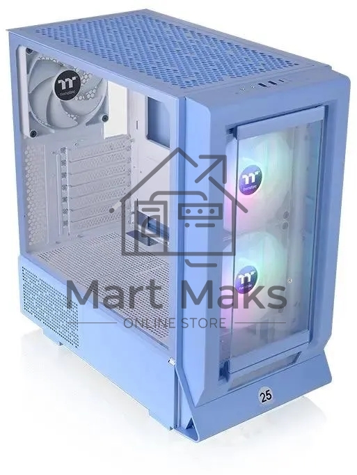 Компьютерный корпус Thermaltake Ceres 350 MX голубой без БП E-ATX 2x140mm 2xUSB3.0 audio bott PSU