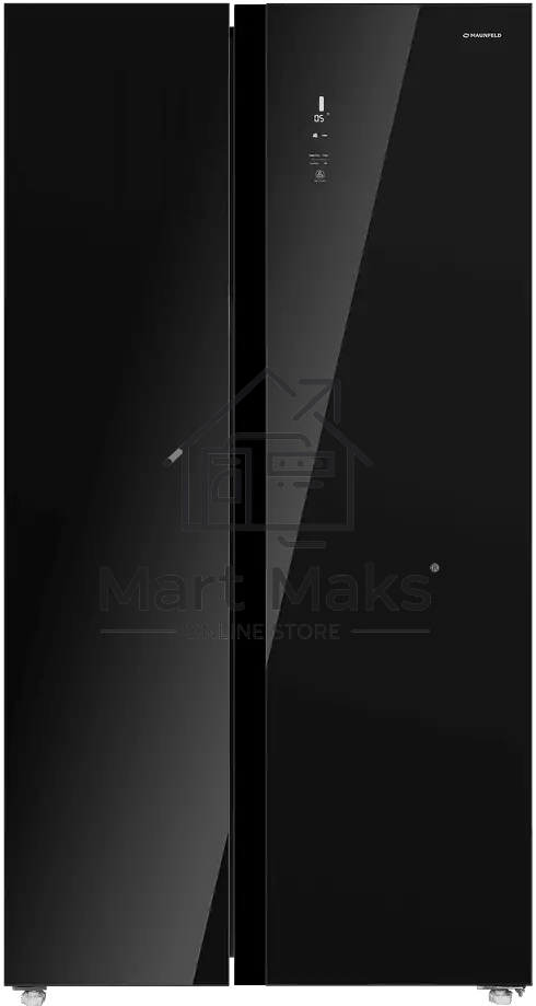 Холодильник MAUNFELD MFF177NFB Slim Inverter черный двухкамерный 352/198л морозилка слева, No Frost, Side by Side