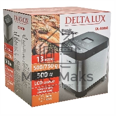 Хлебопечка Delta Lux DL-8008В серебристый с черным