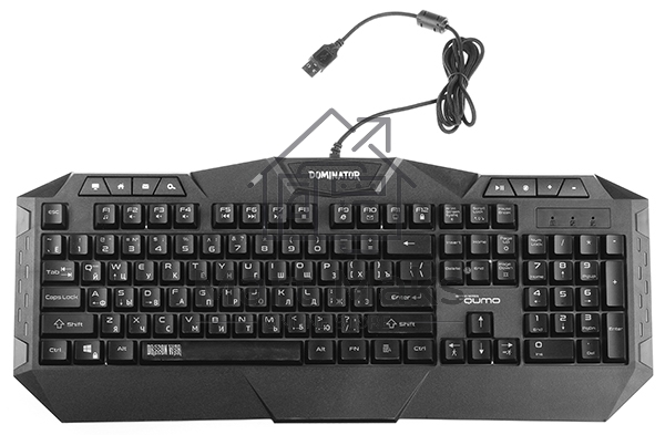 Игровой набор Qumo Dominator K66/M83, кл-ра проводная, 104+8 клавиш, подсветка радужная, мышь проводная, оптическая, 4 цвета, 1200/1600/2400/3200 dpi