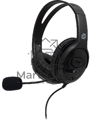 Наушники с микрофоном Oklick HS-M400 черный 1.8м накладные оголовье