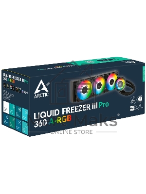 Система жидкостного охлаждения Arctic Cooling Liquid Freezer III Pro 360 ARGB ACFRE00184A черный 120мм алюминий+медь 2500rpm 31db 4-pin