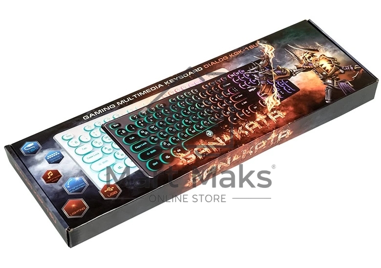 Клавиатура Dialog Gan-Kata KGK-16U BLACK - игровая с RGB-подсветкой, USB, черная