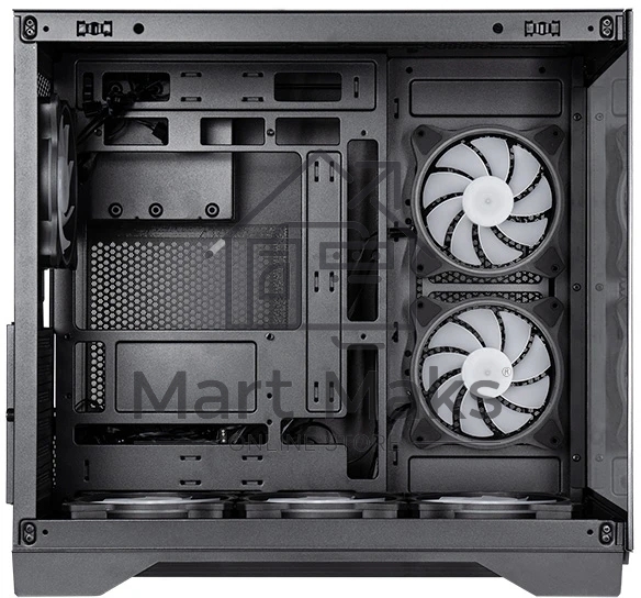 Компьютерный корпус Chieftec Visio черный без БП ATX 2x80mm 4x120mm 2x140mm 1xUSB2.0 2xUSB3.0 audio bott PSU