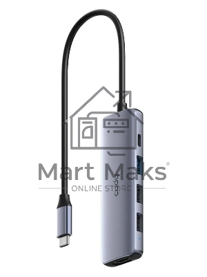 Адаптер CUDY 5-IN-1 USB-C Hub with 4K HDMI