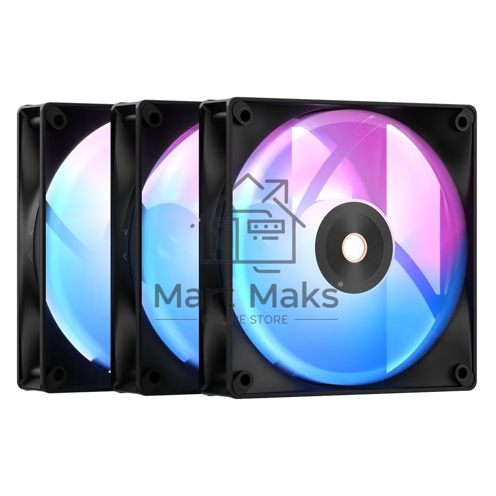 Вентилятор для корпуса Ocypus Delta F12 BK 3 IN 1, 120x120x25mm, 4-PIN PWM, 500-2000 RPM, 29 DBA MAX, HYDRO BEARING