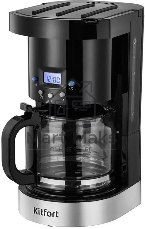 Кофеварка капельная Kitfort КТ-7630 950Вт черный/нержавеющая сталь