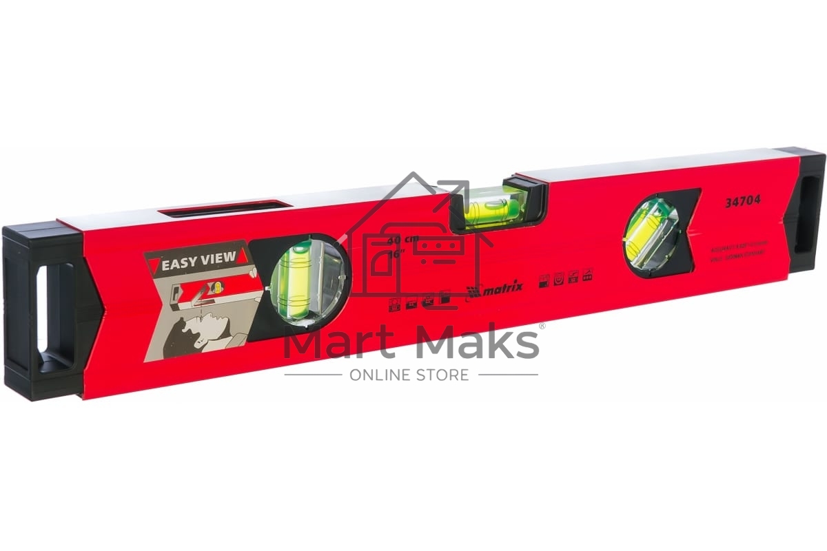 Уровень MATRIX 34704 400мм 0.5мм/м 3 глазка