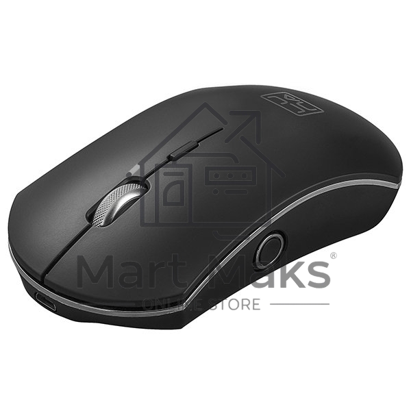 Мышь беспроводная Qumo Office Luna M74 черный, 1600 dpi, радиоканал, USB, кнопки - 6