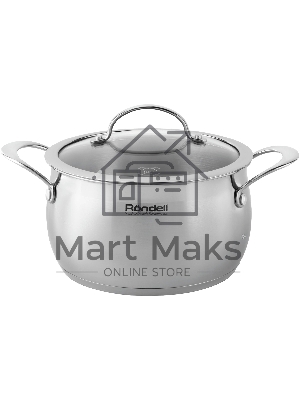 Кастрюля Rondell Admiring RDS-747 5.3л. d=22см (с крышкой) стальной