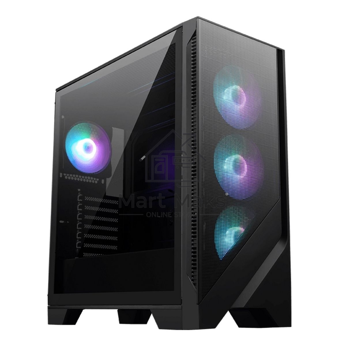 Корпус MSI MAG FORGE 320R Airflow, Midi-Tower, чёрный, 4 x 120 мм