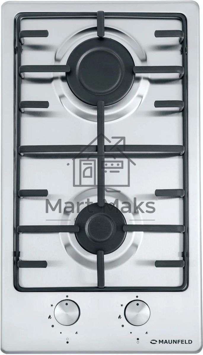 Газовая варочная панель Maunfeld EGHS.32.3ES/G, 2 конфорки, нержавеющая сталь