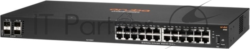 Коммутатор HPE Aruba 6100 24G 4SFP+, 24×1 Гбит/с, 4×10 Гбит/с SFP+, управляемый