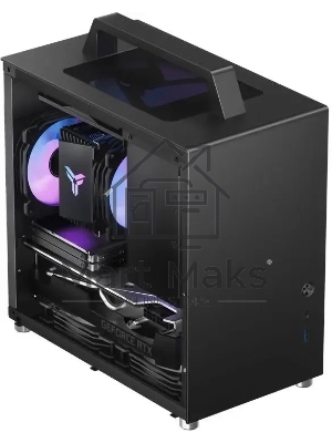 Компьютерный корпус JONSBO T8 PLUS Black без БП, боковые панели из закаленного стекла, mini-ITX, черный