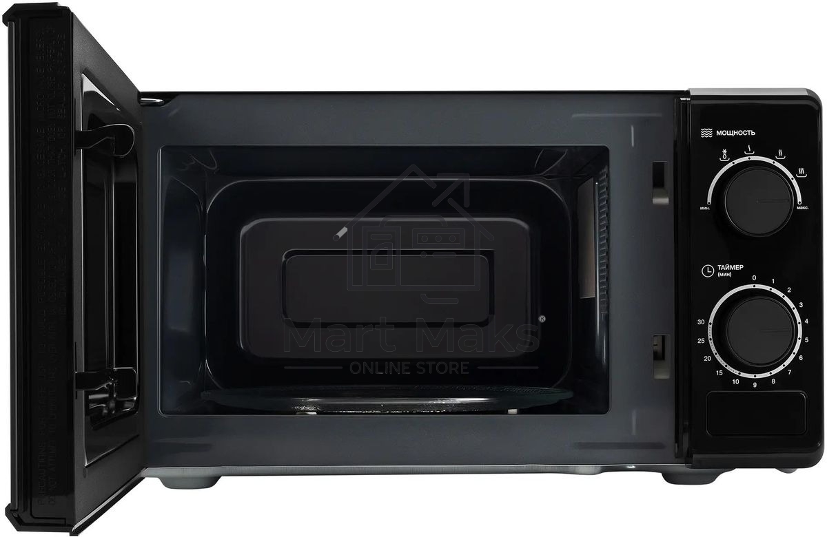 Микроволновая печь Hyundai HYM-M2096 черный, 20 л, 700 Вт, переключатели - поворотный механизм