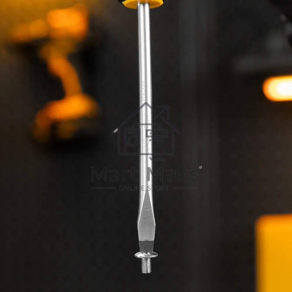 Отвертка Denzel SL8x150 мм, S2, 3к рукоятка