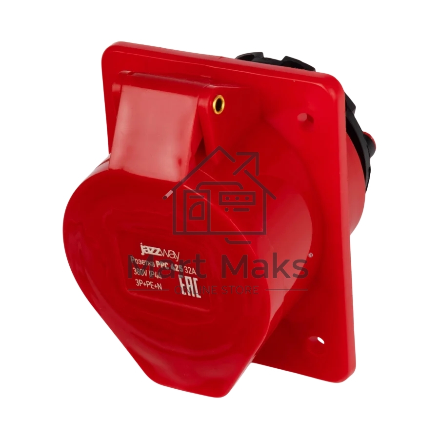Розетка стационарная для скрытой установки PPC 425 3Р+РЕ+N 32А 380В IP44 Jazzway