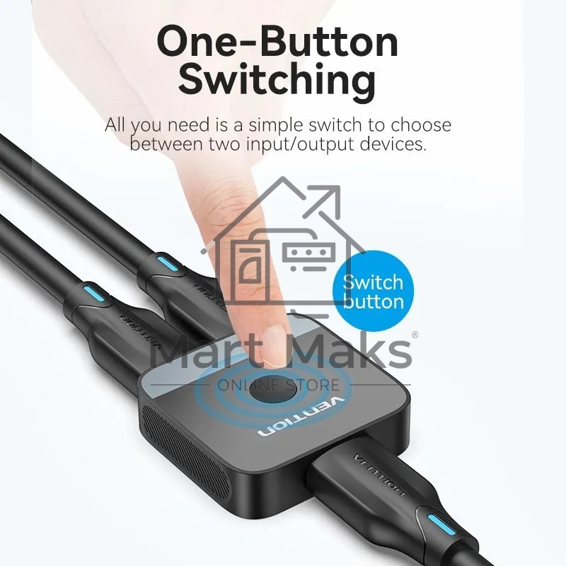 Переключатель - разветвитель Vention HDMI v2.0 4K двунаправленный 2x1/1x2
