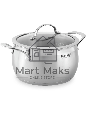 Кастрюля Rondell Admiring RDS-747 5.3л. d=22см (с крышкой) стальной