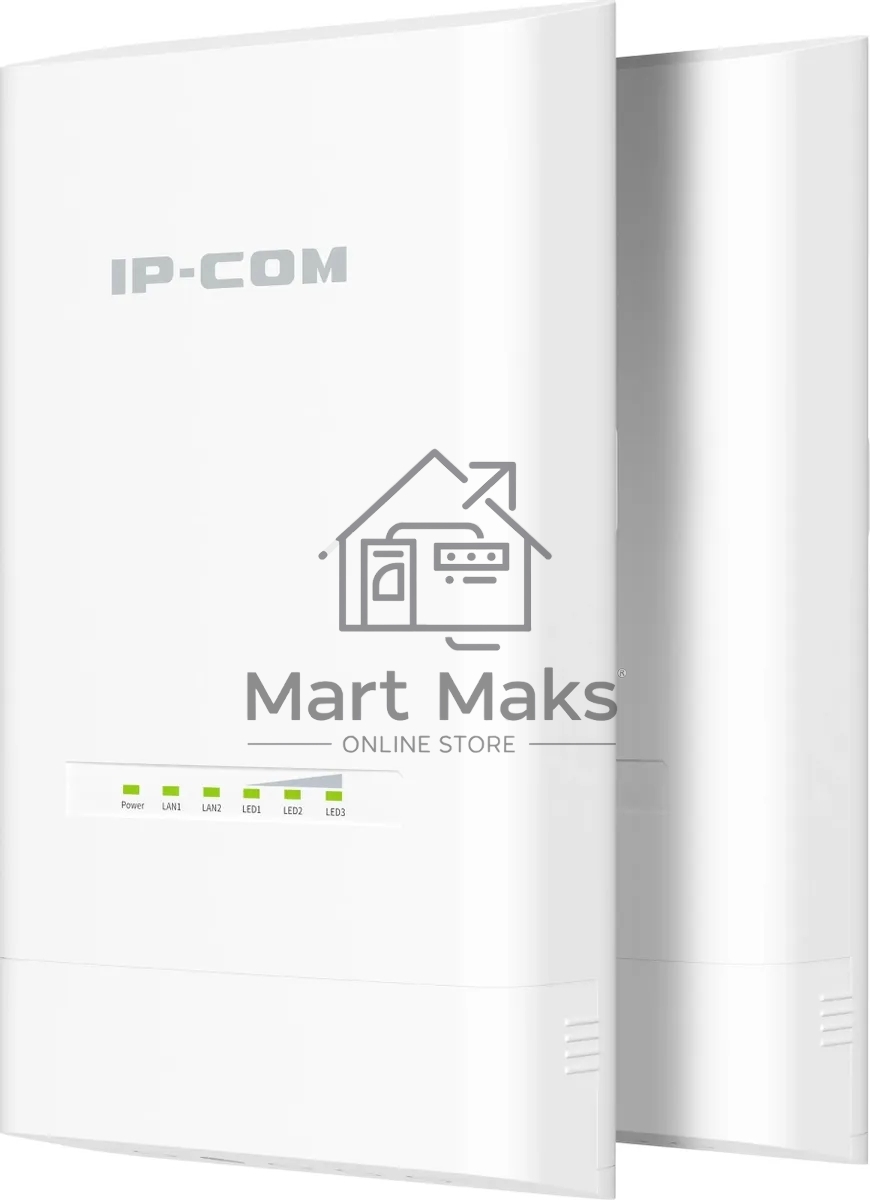 Наружная точка доступа IP-COM CPE12, 5 ГГц, до 867 Мбит/с, IP65, 1х12dbi, PoE, 2х1 Гбит/с, молниезащита 6000В