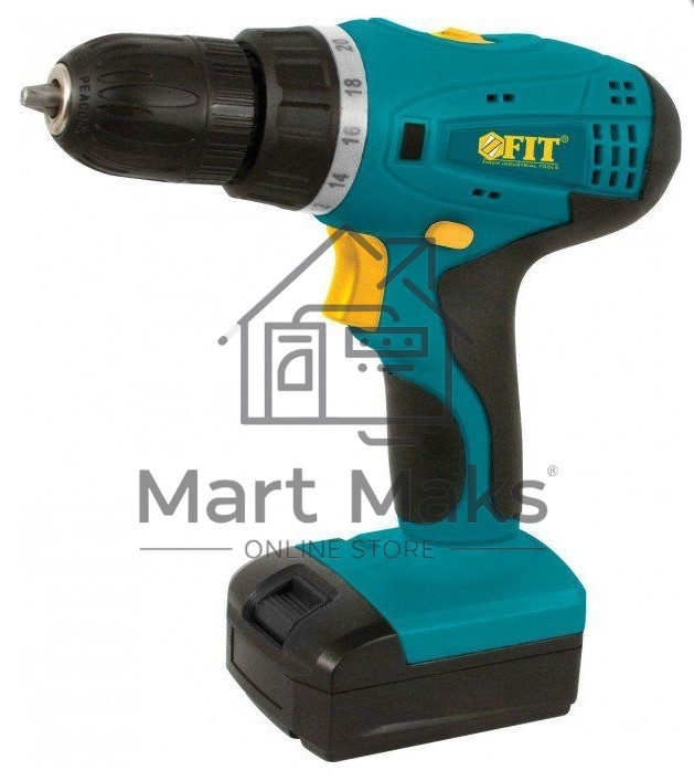 Дрель-шуруповерт Fit CD-14LC 80194, Аккумуляторная, 14,4В, 2 АКБ, Кейс