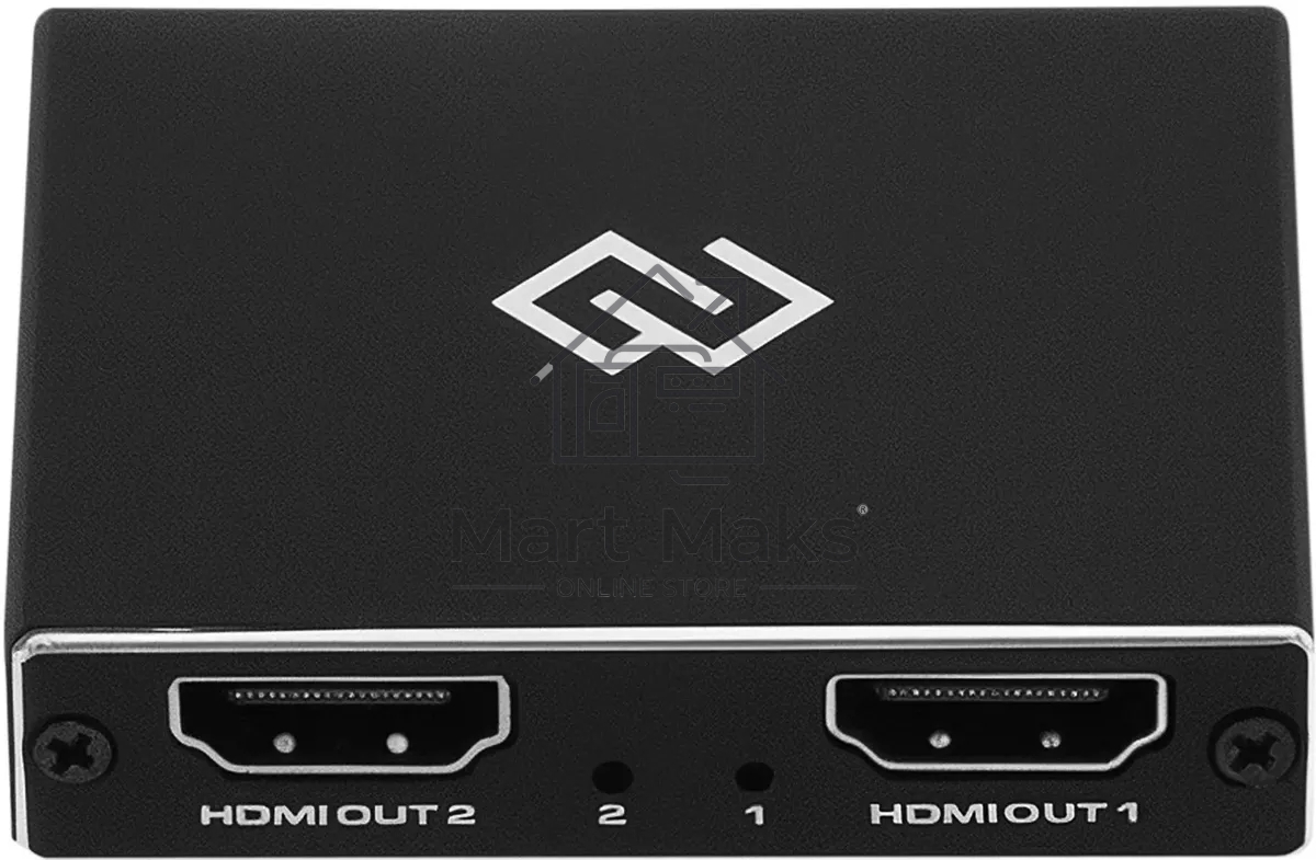 Сплиттер аудио-видео Digma DHSP-v2x2 HDMI (f)/2хHDMI (f) черный