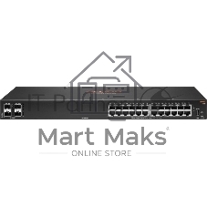Коммутатор HPE Aruba 6100 24G 4SFP+, 24×1 Гбит/с, 4×10 Гбит/с SFP+, управляемый