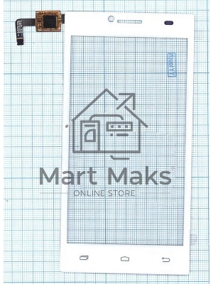 Сенсорное стекло (тачскрин) для DNS S4509, белое