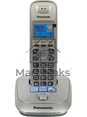 Телефон Panasonic KX-TG2511RUN (платиновый) АОН, Caller ID,спикерфон на трубке,переход в Эко режим одним нажатием
