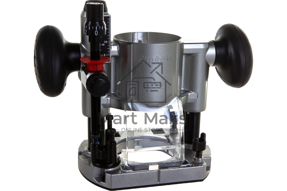 Фрезеры Makita RT0700CX2 Фрезер кромочный,710Вт,10000-30000об\м,цанга-6-8мм,1.8кг,сум,прям направляющая,погруж и накл подошвы