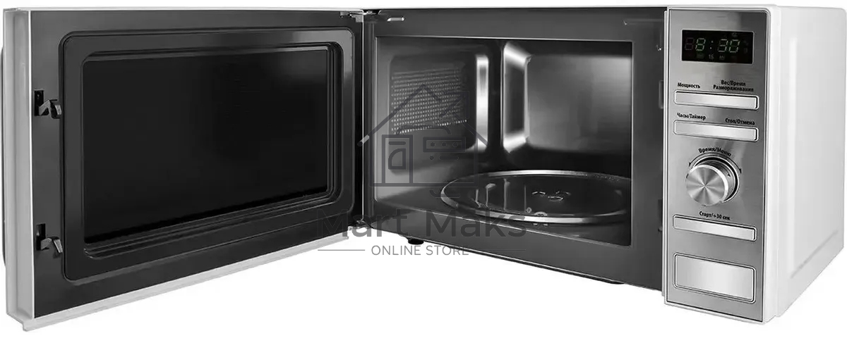 Микроволновая печь Centek CT-1586 серебристый, 20 л, 700 Вт, поворотный механизм/кнопки