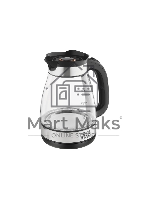 Чайник электрический HOMESTAR HS-1044 1,8 л,стекло,пластик,черный