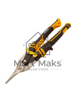 Ножницы по металлу Denzel, 270мм, прямой рез,сталь-CrMo, трехкомп.рук-ки