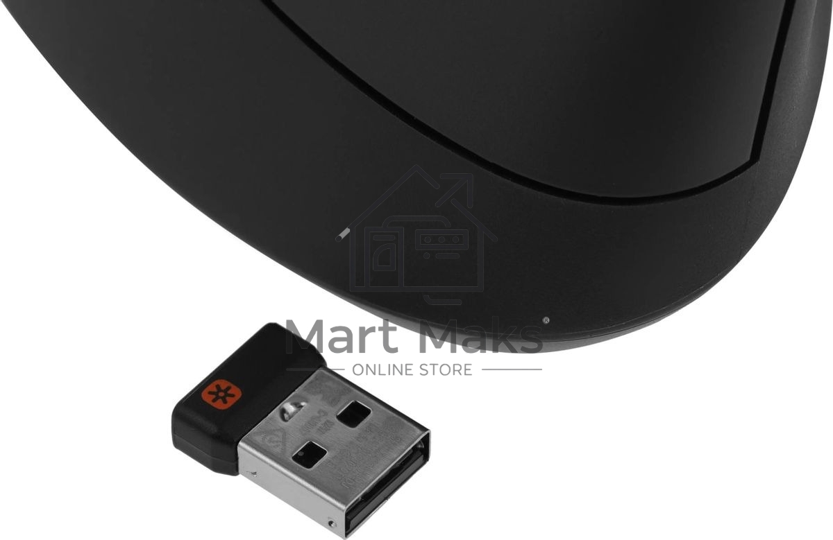 Мышь беспроводная/проводная Logitech MX Vertical графитовый, 4000 dpi, радиоканал, Bluetooth, USB, кнопки - 6