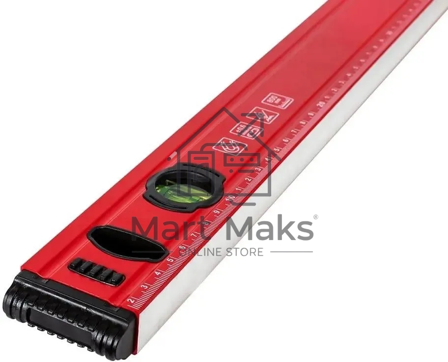 Уровень RGK U6060 пузырьковый 2глаз. магнит. красный (777858)