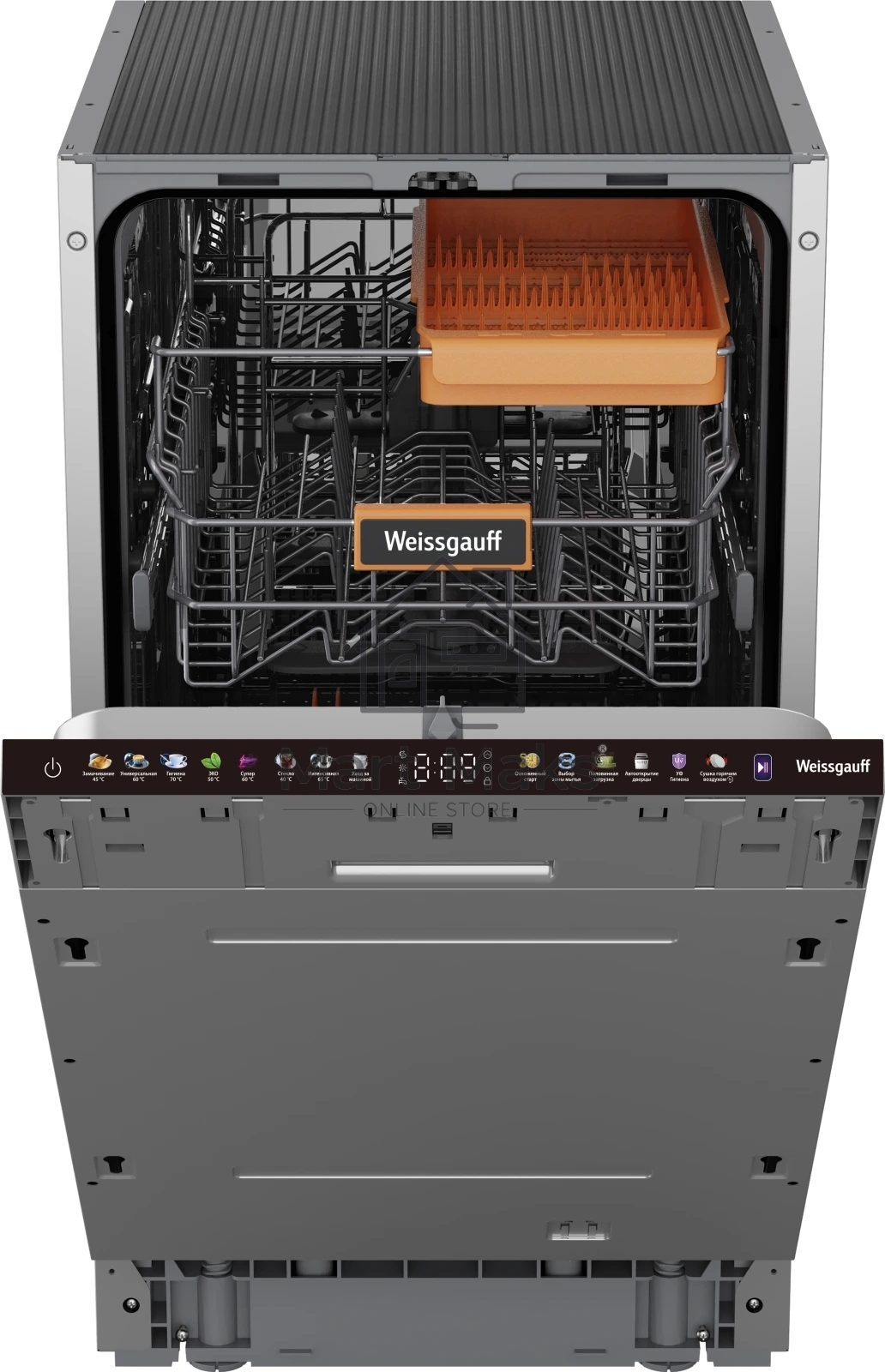 Встраиваемая посудомоечная машина Weissgauff BDW 4538 Touch Inverter Autoopen Timer Floor