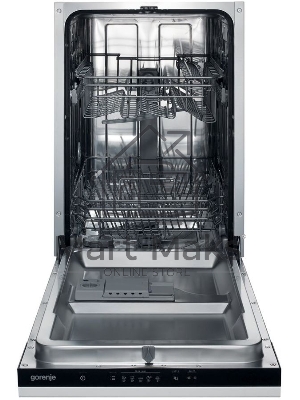 Встраиваемая посудомоечная машина Gorenje GV520E15, черная панель управления, 44.8 см, 9 компл., 47 дБ, класс A++