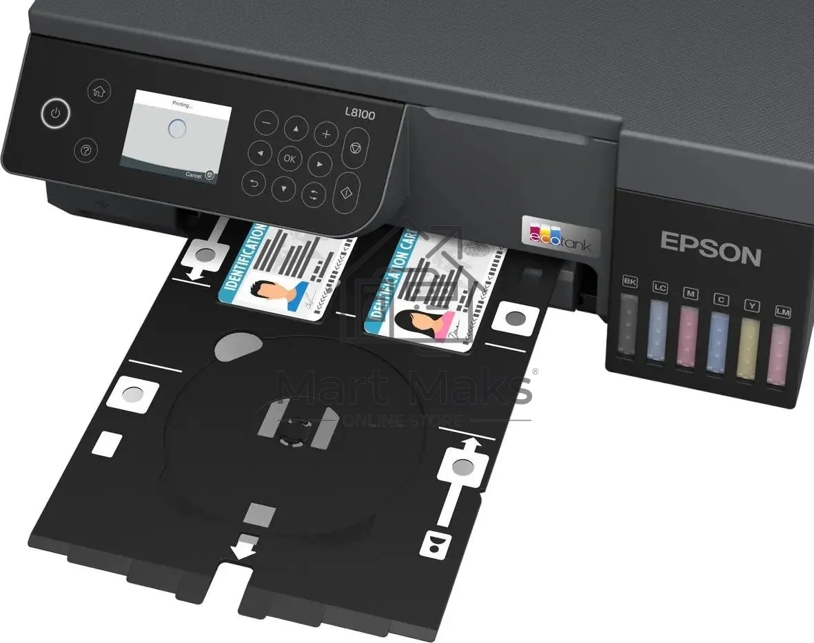 МФУ струйный Epson EcoTank L8100 (C11CK94***), A4, цветной, печ. до 8 стр/мин., 5760 x 1440 dpi (печ.), 1200x4800dpi (скан.), USB, Wi-Fi
