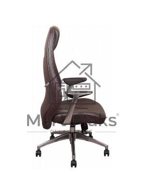 Кресло руководителя Бюрократ _Zen/Brown коричневый, кожа, крестовина алюминий