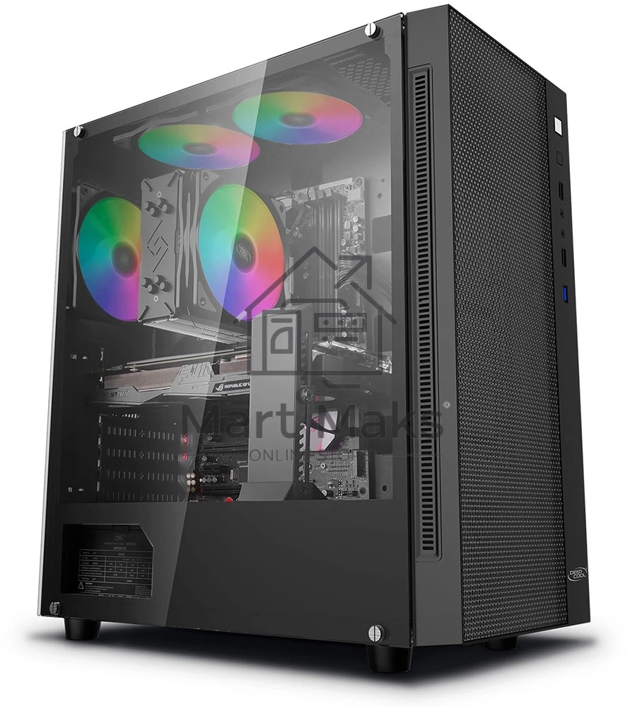 Компьютерный корпус Deepcool MATREXX 55 MESH без БП, большое боковое окно, черный, ATX