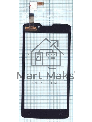 Сенсорное стекло (тачскрин) для DNS S4507, черное