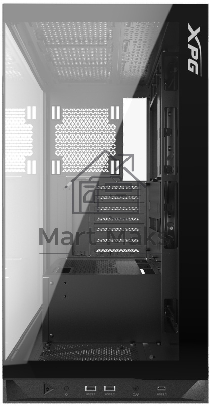 Компьютерный корпус XPG INVADER X BLACK (INVADERXMTWOF-BKCWW) Mid-Tower, Micro-ATX, Mini-ITX, Standard-ATX, USB 3.2 Gen2 Type-A, USB 3.2 Gen2 Type-C
