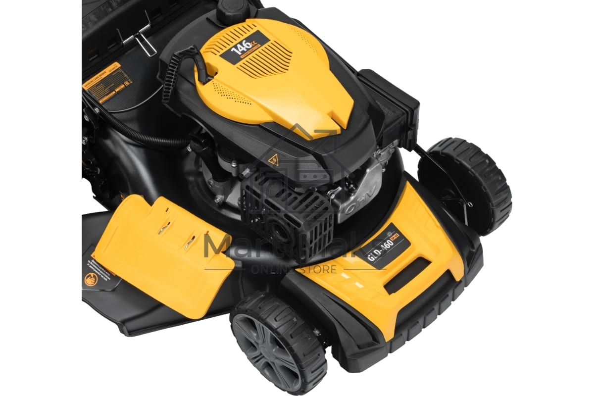 Газонокосилка бензиновая GLD-460SP-VE, 146 см3, шир. 46см, привод, вариатор, эл.старт, 60 л Denzel